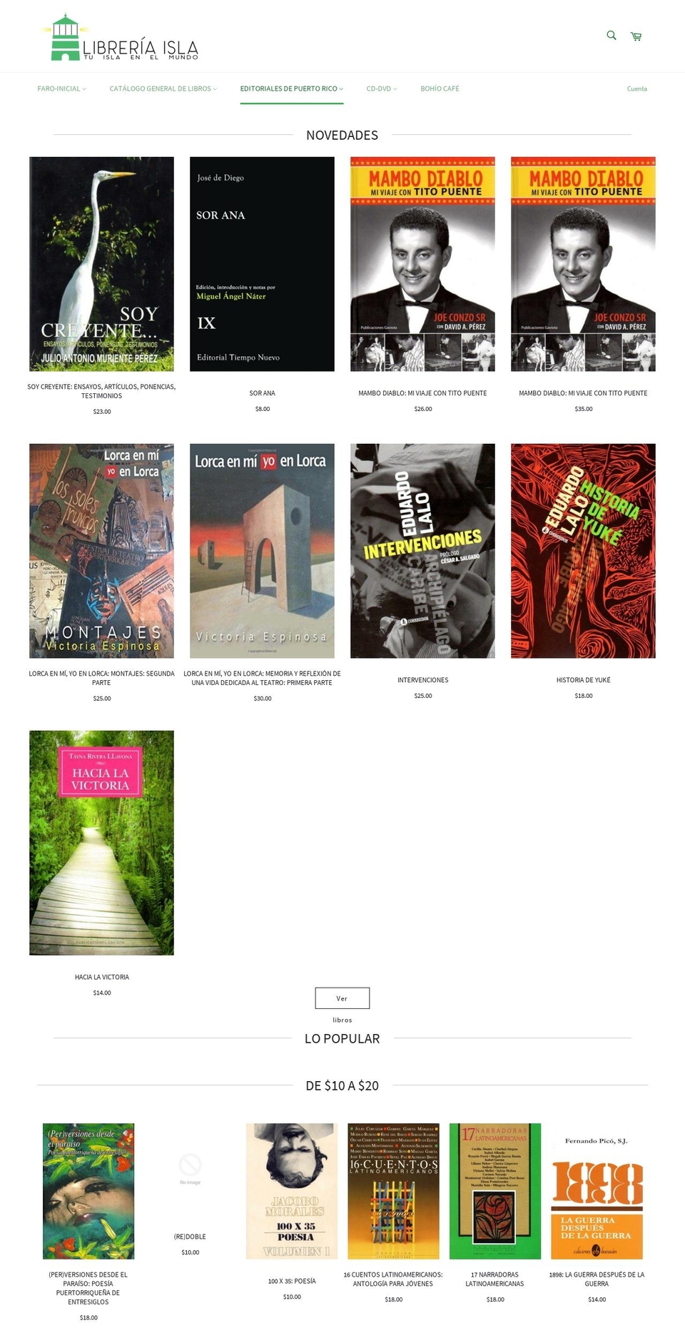 libreriaisla.com — Shopify storefront screenshot