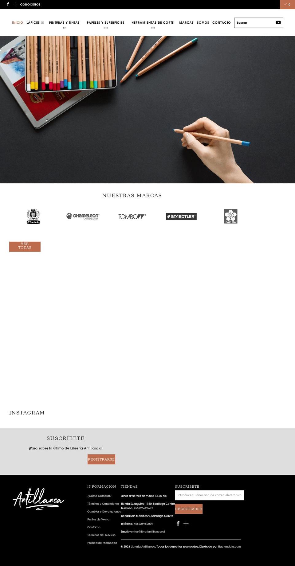 libreriantillanca.cl shopify website screenshot