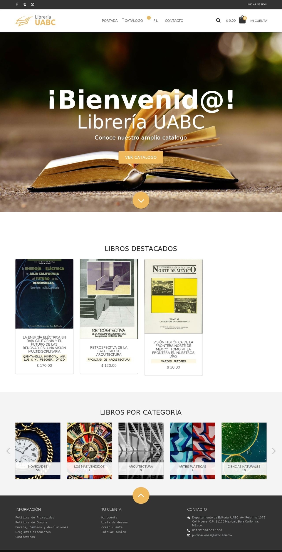 libreriauabc.com shopify website screenshot