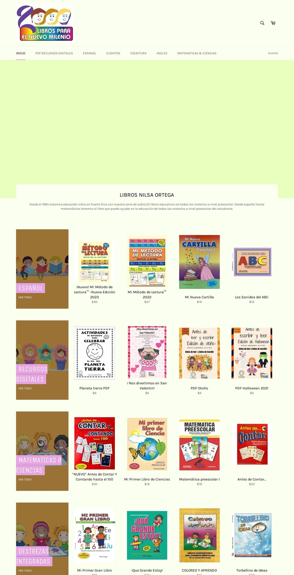 librosnilsaortega.com — Shopify storefront screenshot