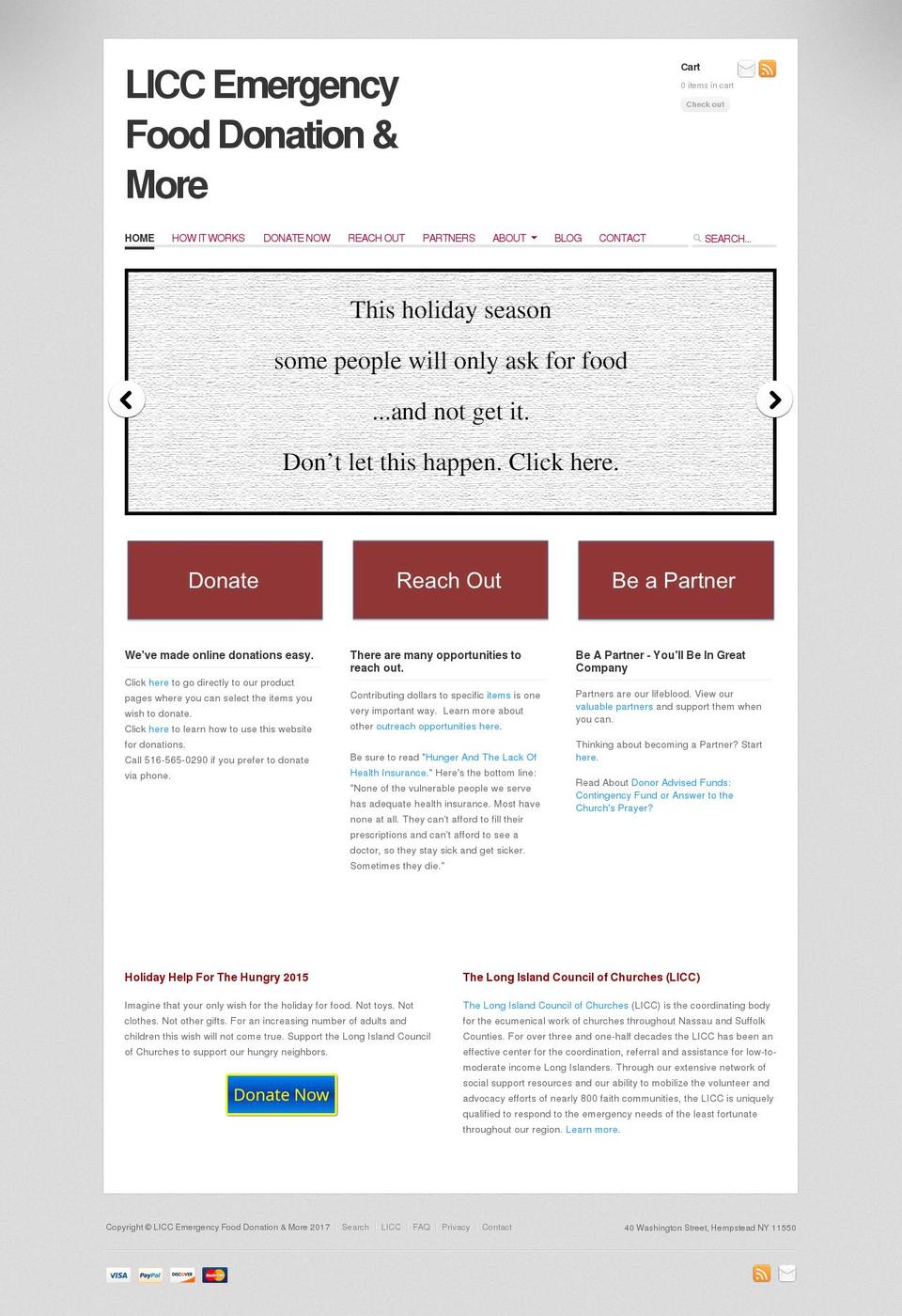 liccdonate.org shopify website screenshot