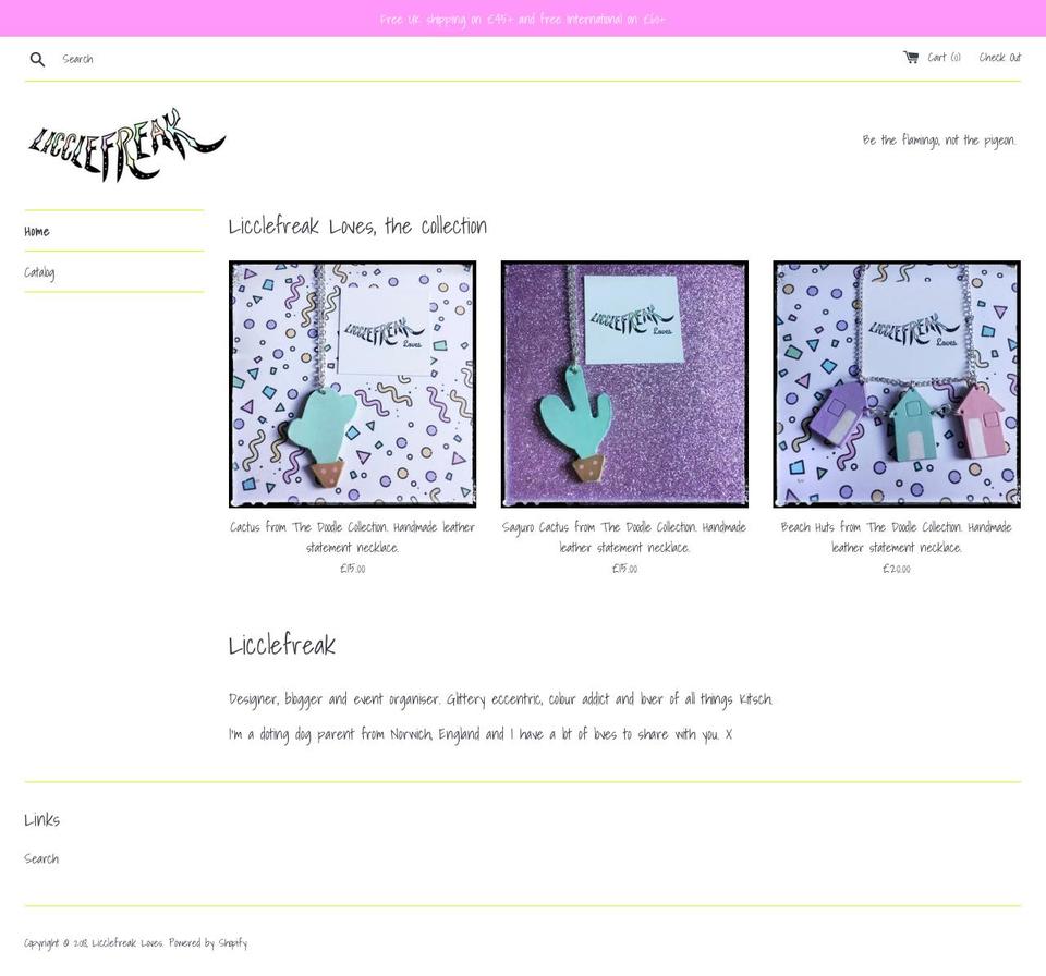 licclefreak.com — Shopify storefront screenshot