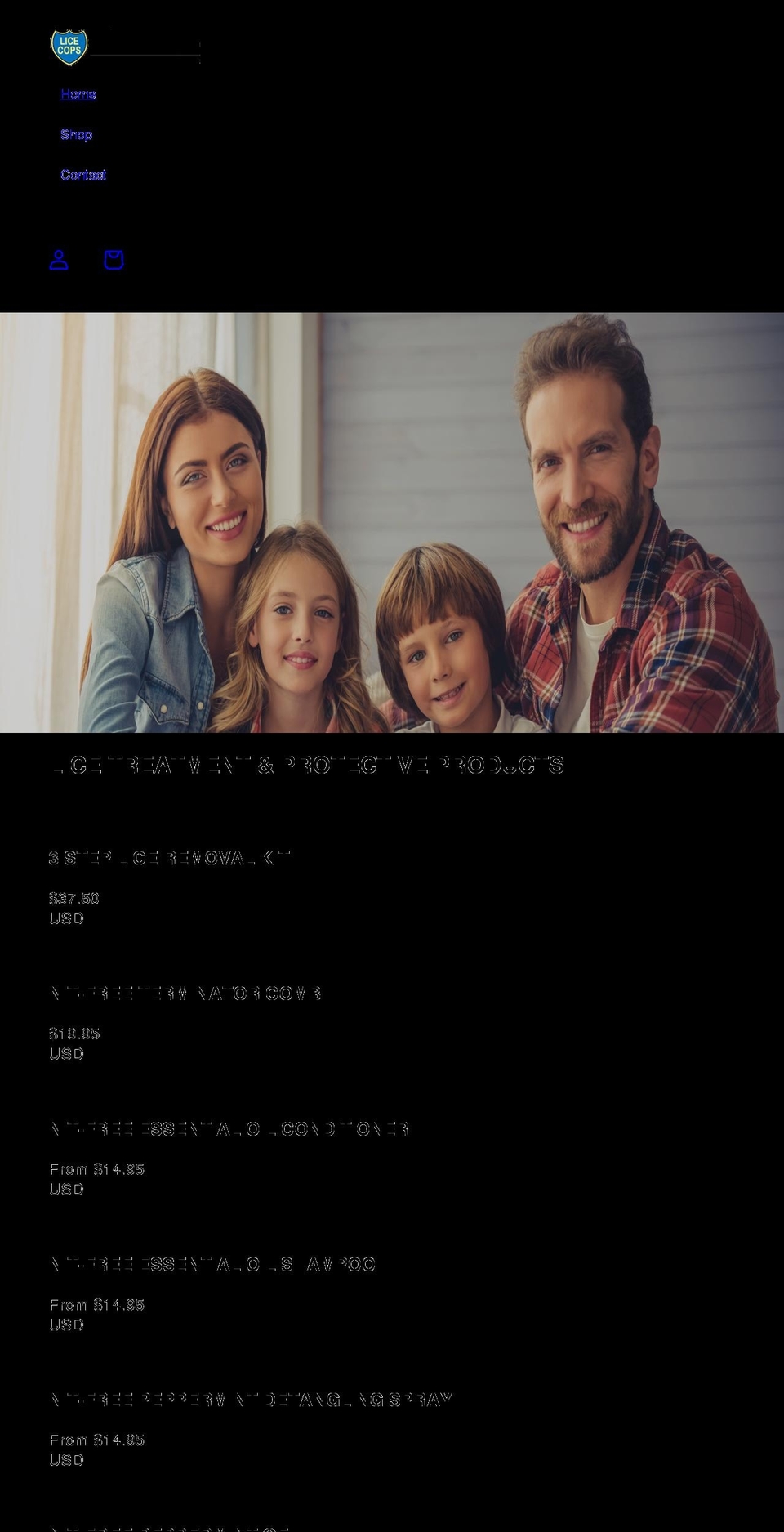 lice-products.com shopify website screenshot
