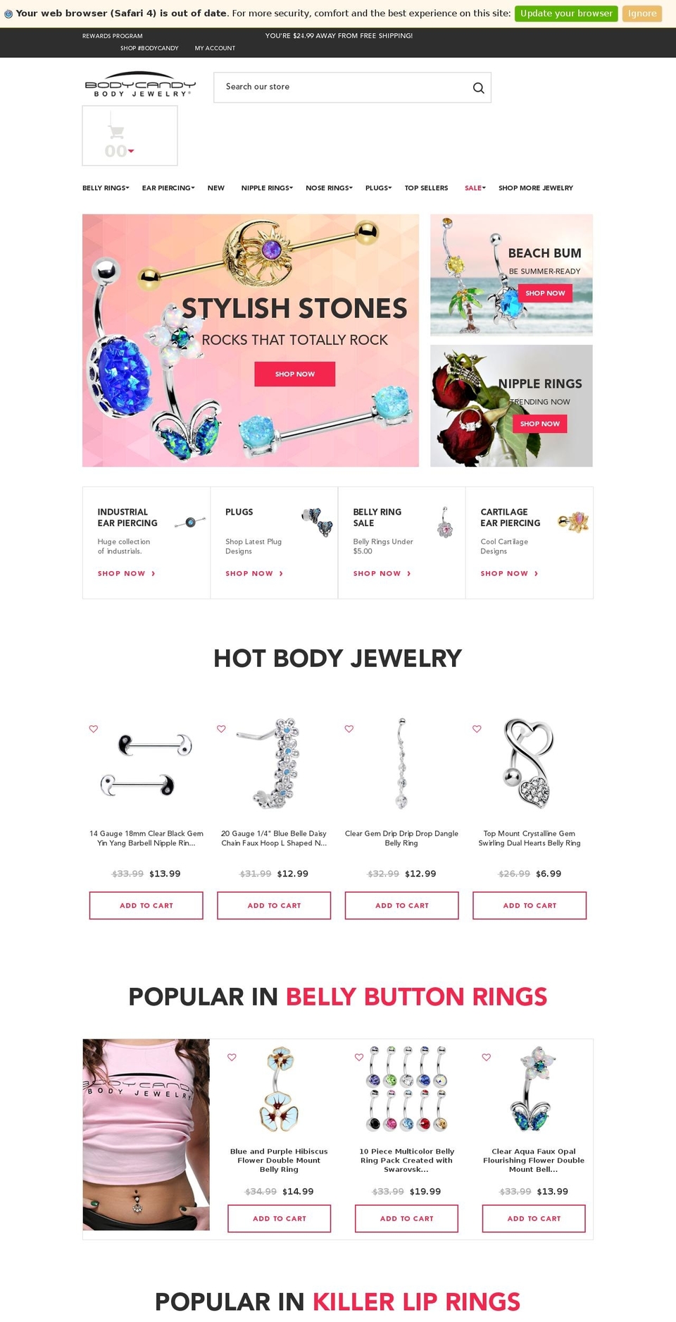 licensedbodyjewelry.com shopify website screenshot