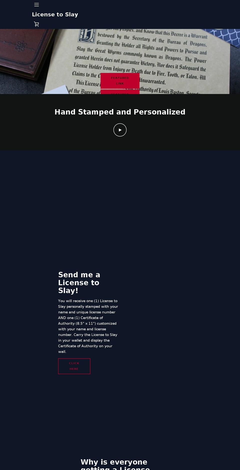 licensetoslay.com — Shopify storefront screenshot