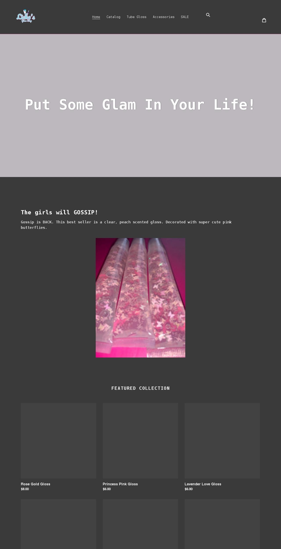 lichasglamshop.com shopify website screenshot