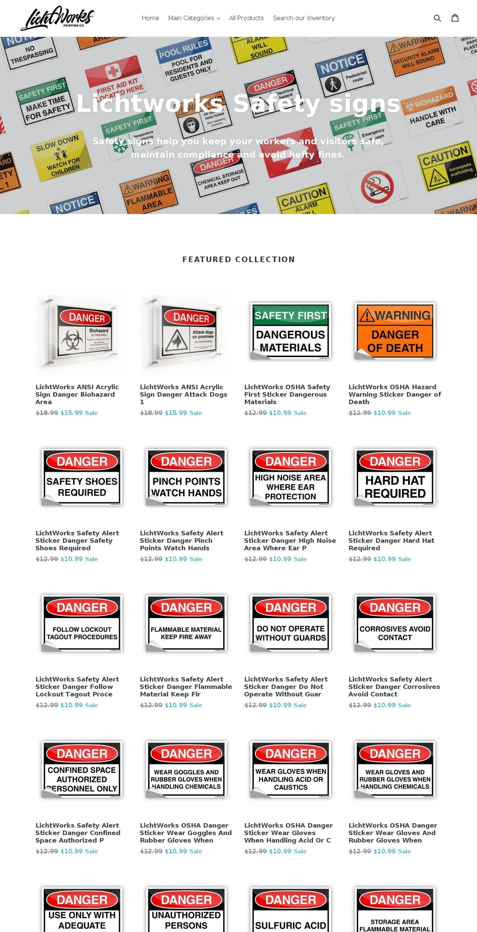 lichtworks.com — Shopify storefront screenshot