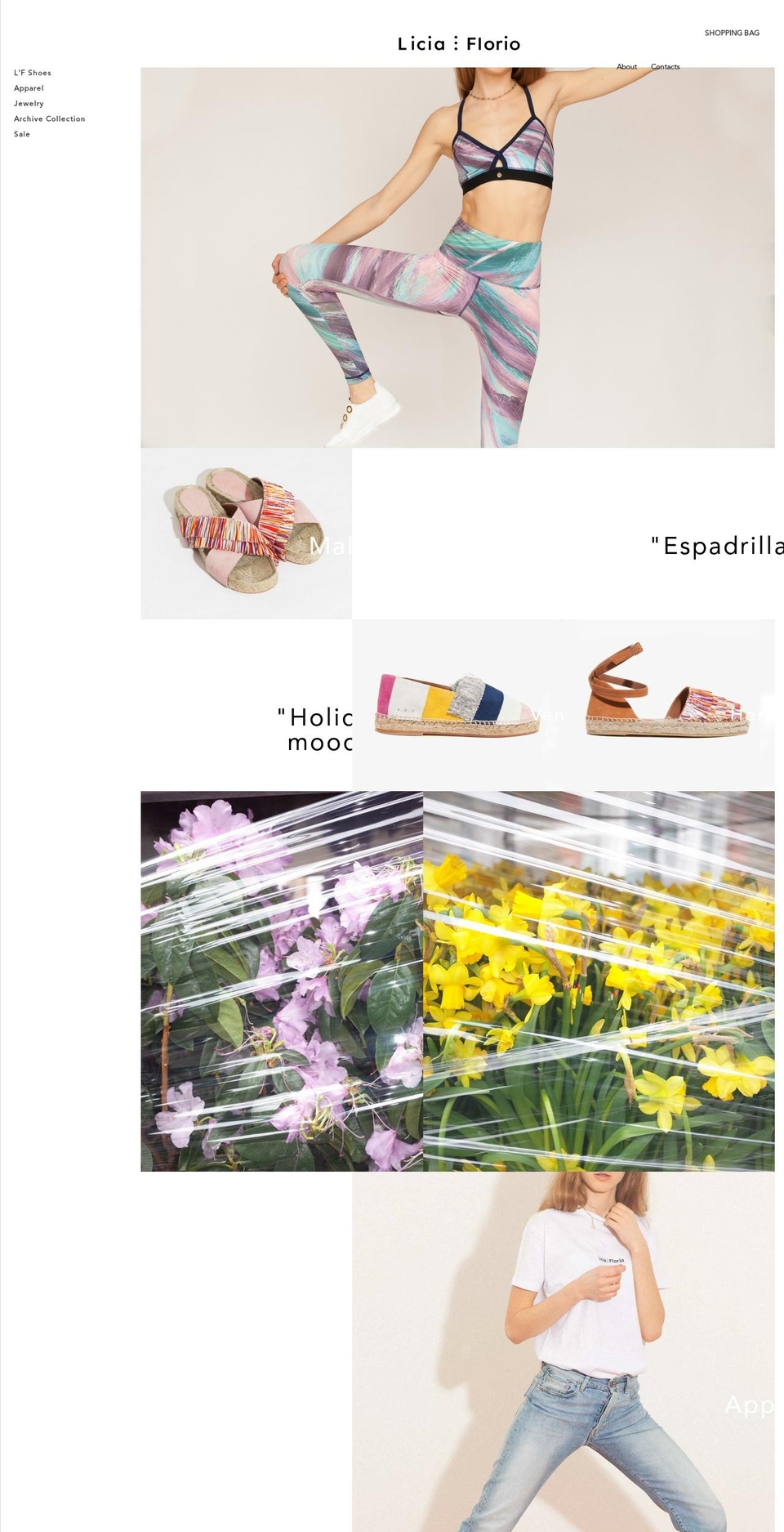 liciaflorio.com shopify website screenshot