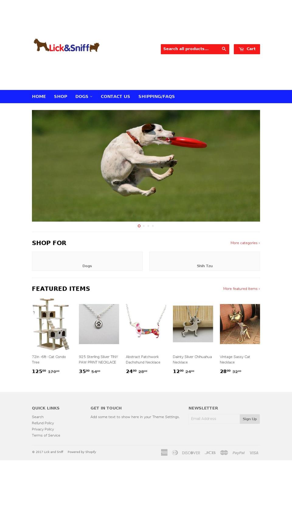 lickandsniff.com shopify website screenshot