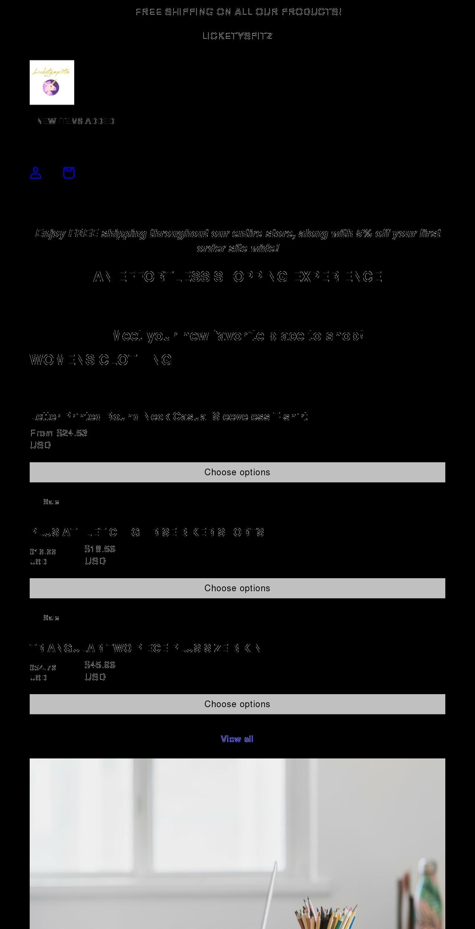 licketysplitz.net shopify website screenshot