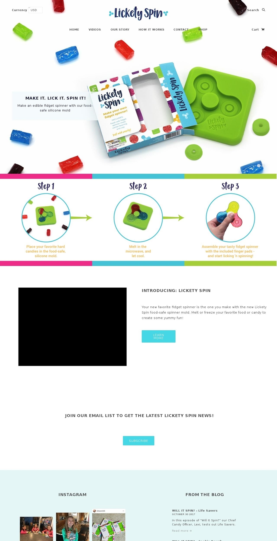 Lickety Spin Main Site Shopify theme site example lickityspin.com