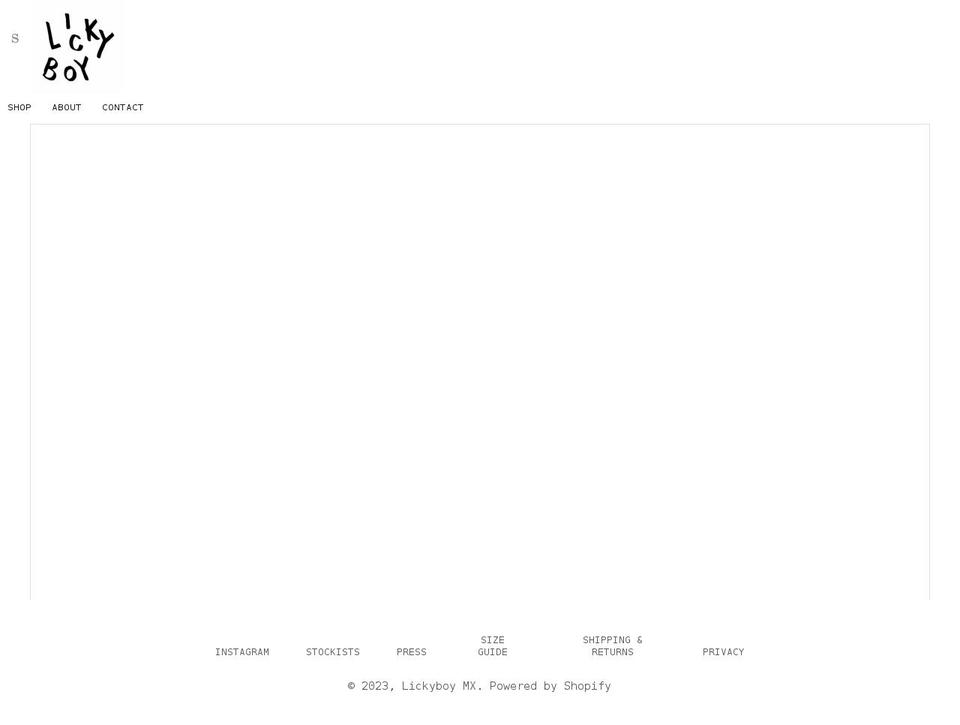 lickyboy.com shopify website screenshot