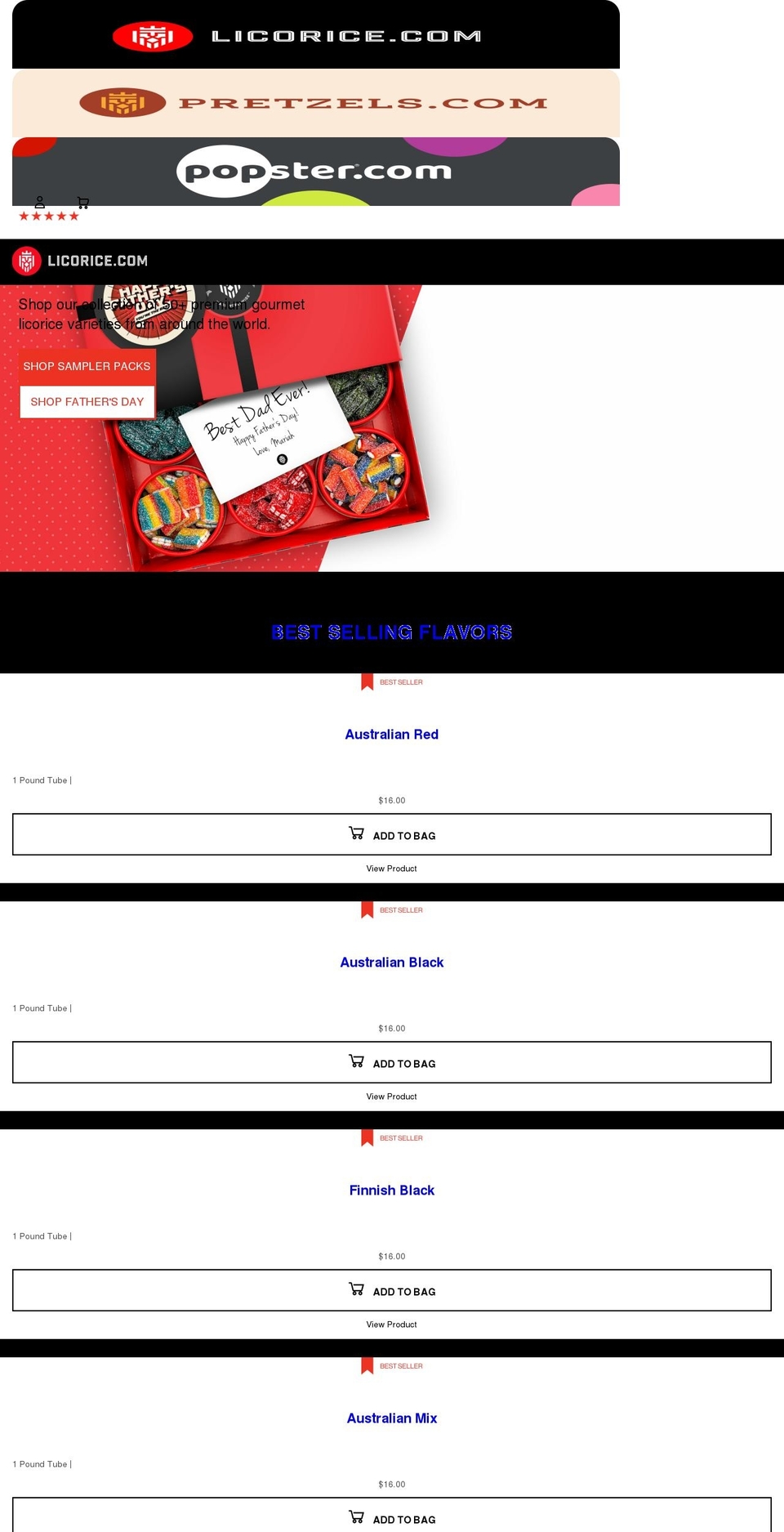 licorice.com shopify website screenshot