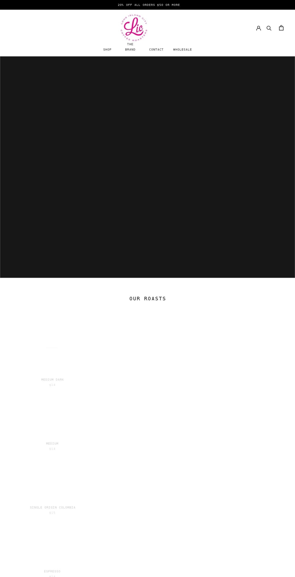 licroasters.com shopify website screenshot