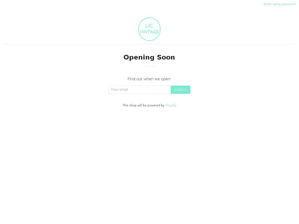 licvintage.com shopify website screenshot