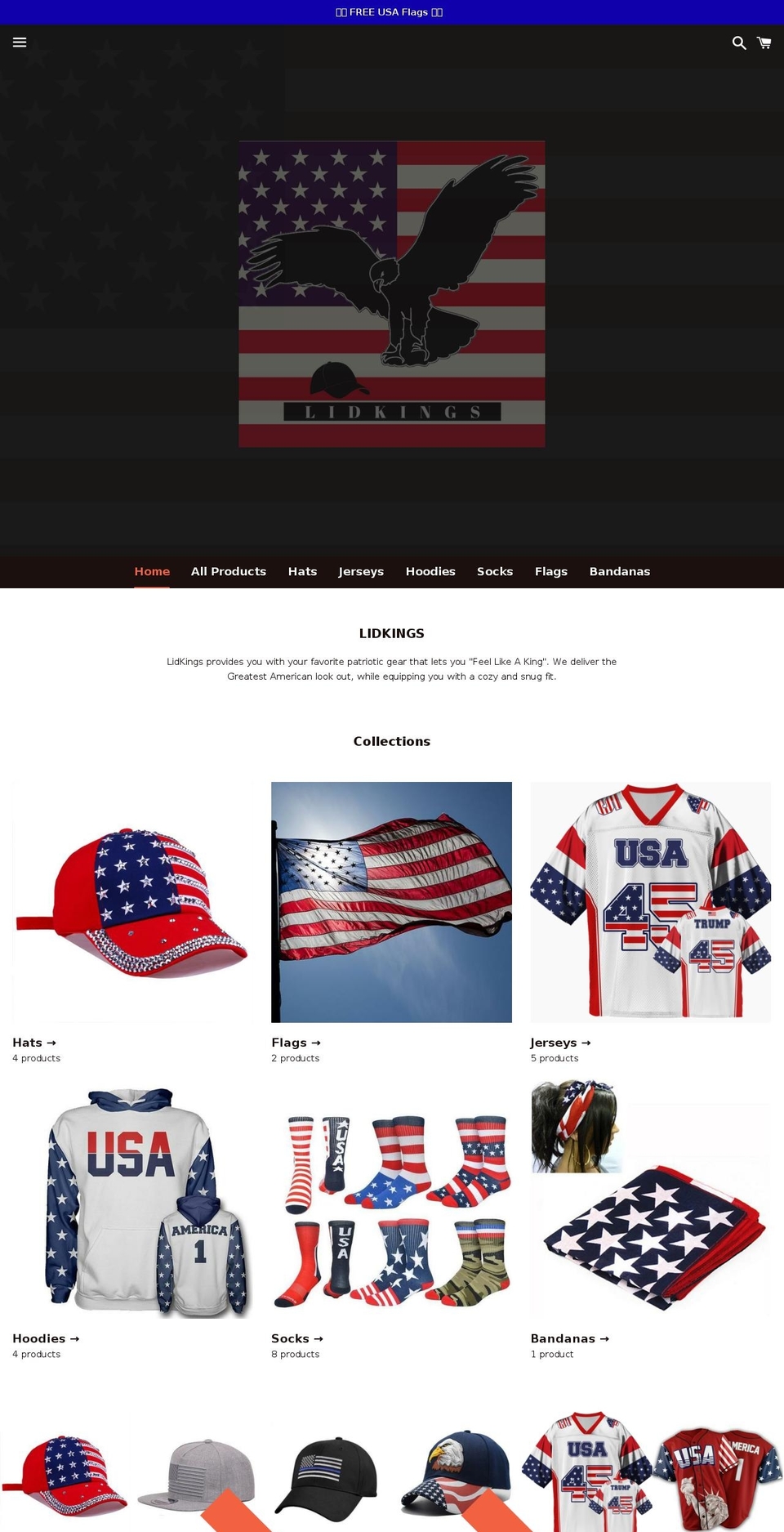 lidkings.com — Shopify storefront screenshot