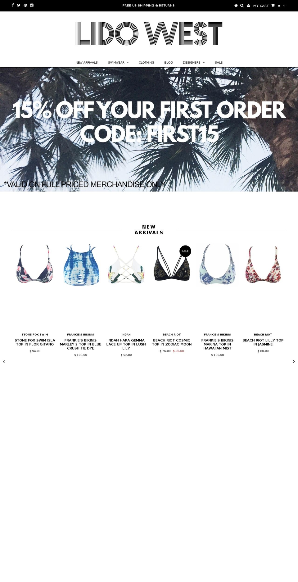 lido-west.com shopify website screenshot