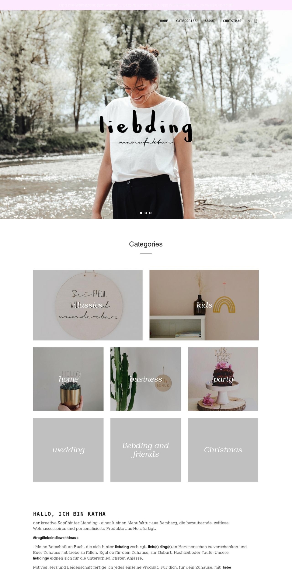 liebding-manufaktur.com shopify website screenshot