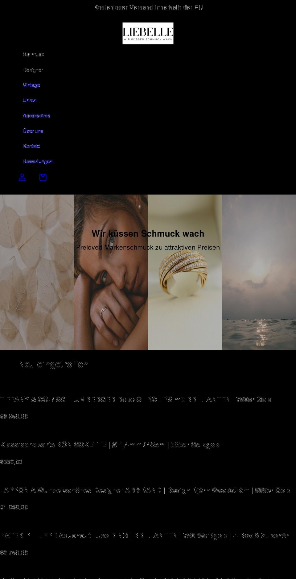 liebelle.de shopify website screenshot