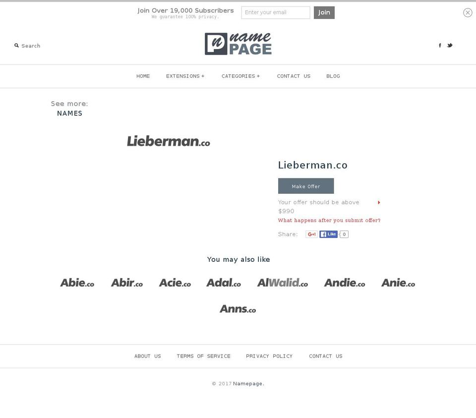 lieberman.co shopify website screenshot