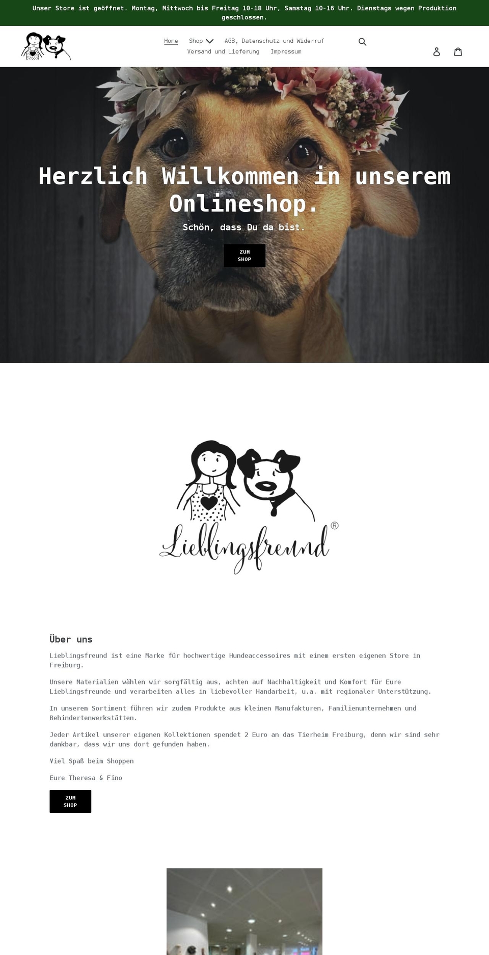 lieblingsfreund.shop shopify website screenshot