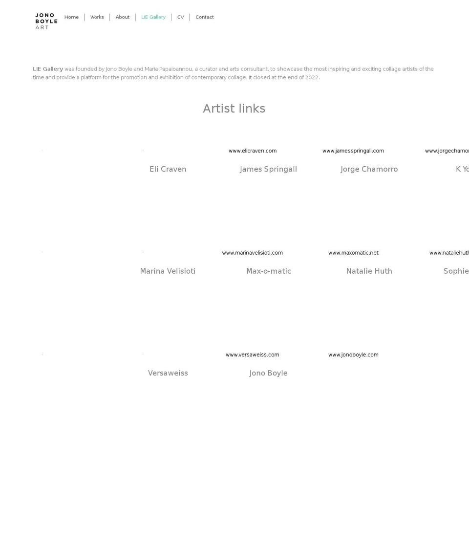 liegallery.com shopify website screenshot