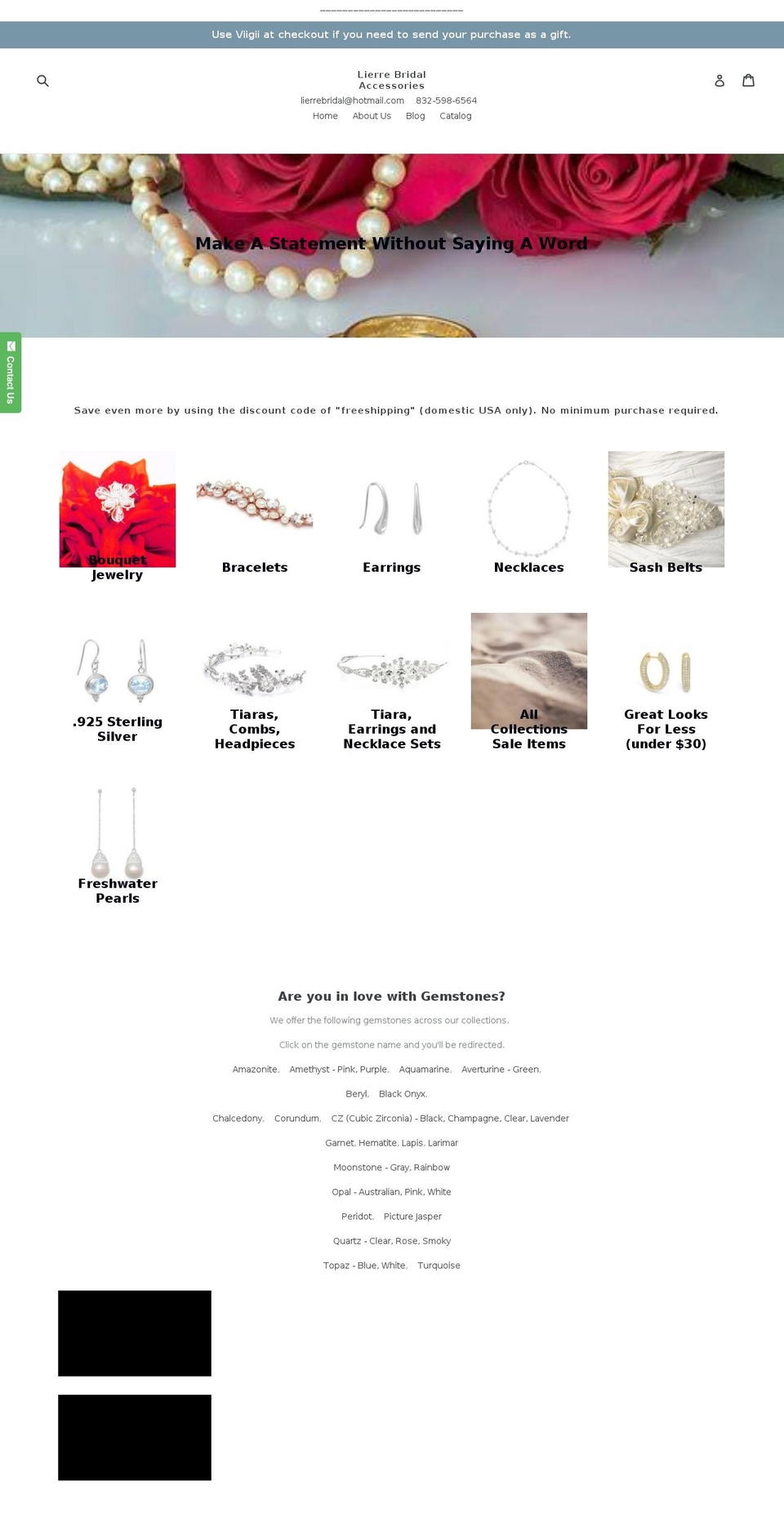 lierrebridal.com — Shopify storefront screenshot