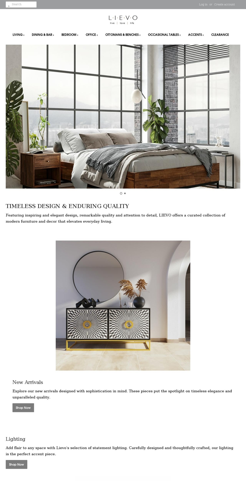 lievohome.com shopify website screenshot