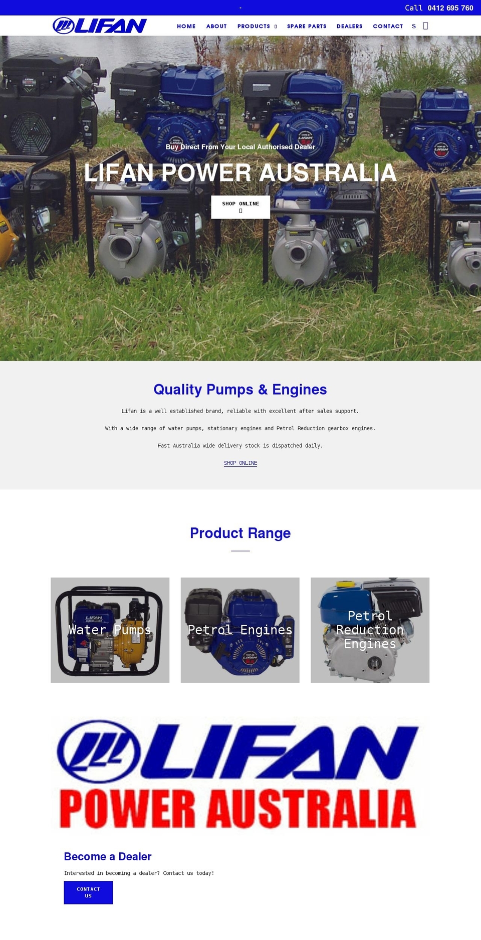 lifanpower.com.au shopify website screenshot