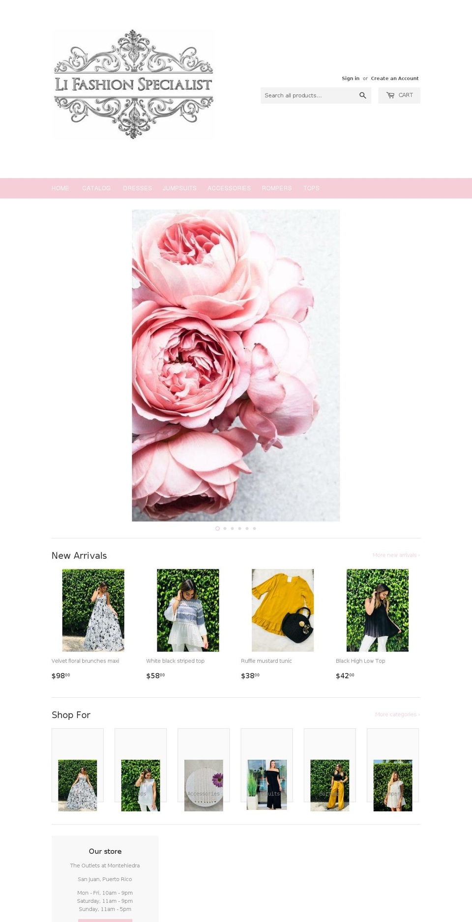 lifashionspecialist.com — Shopify storefront screenshot