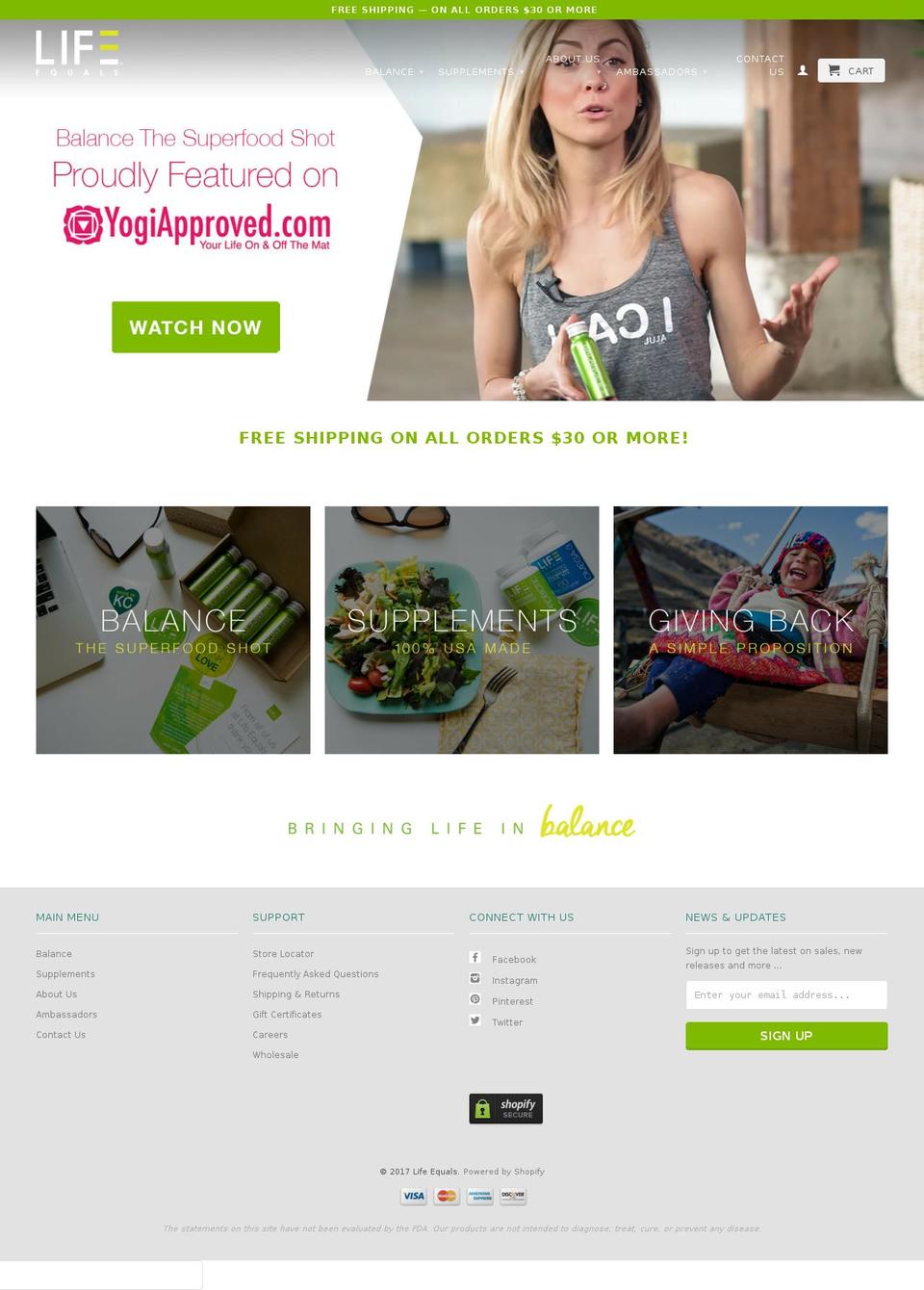 life-equals.com shopify website screenshot