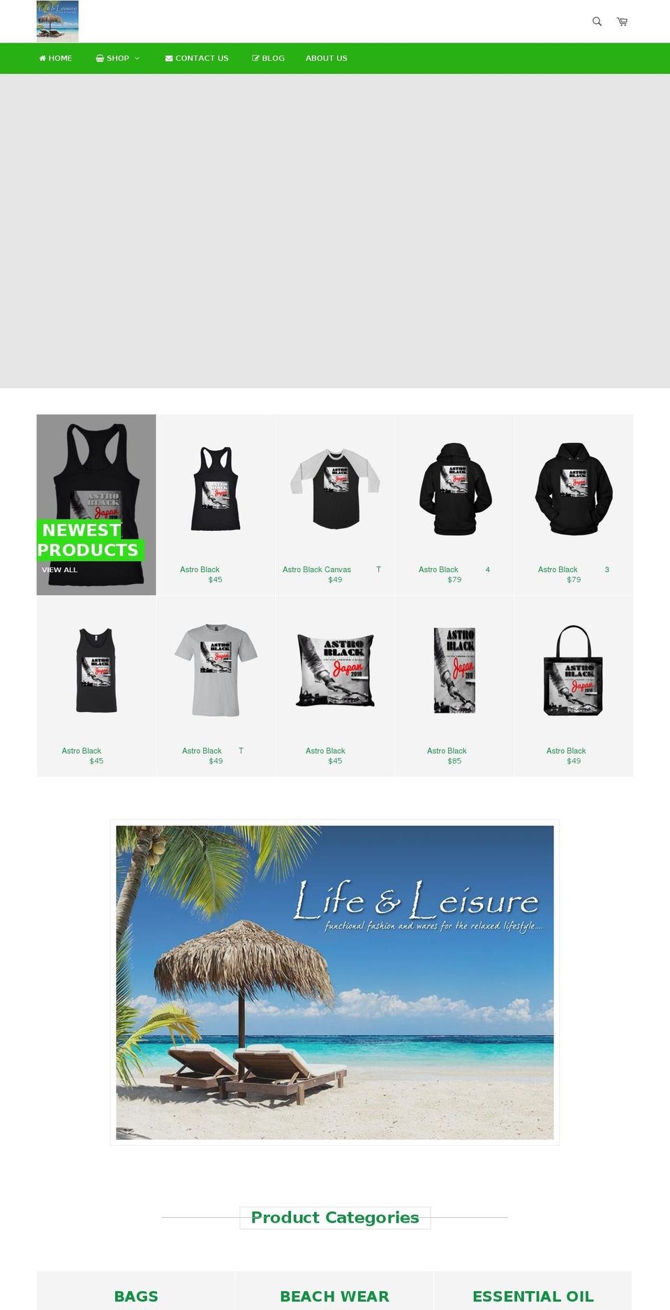 life-leisure.store shopify website screenshot