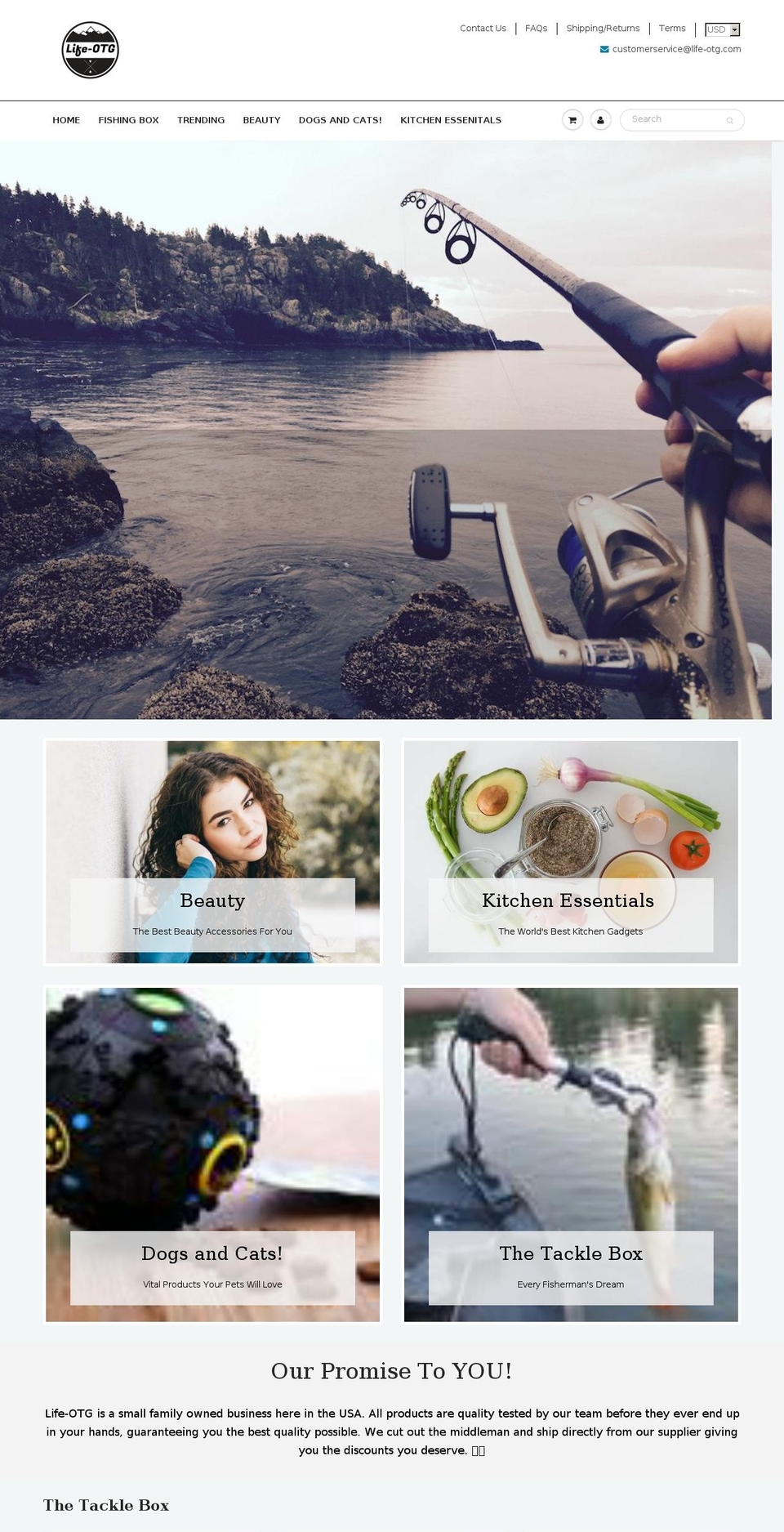 life-otg.com — Shopify storefront screenshot