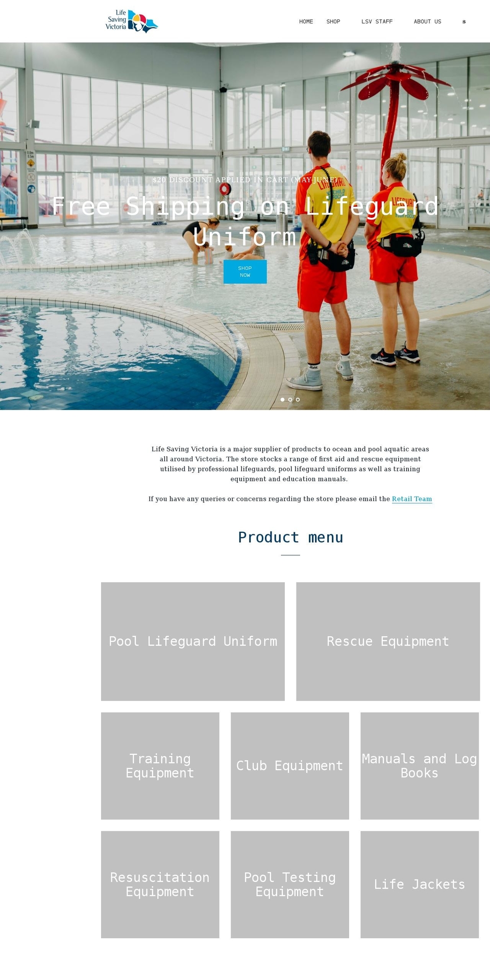 life-saving-victoria.myshopify.com shopify website screenshot