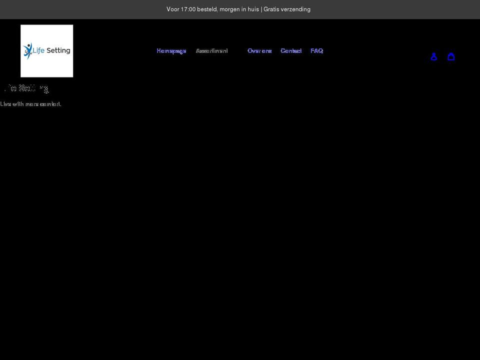 life-setting.com shopify website screenshot