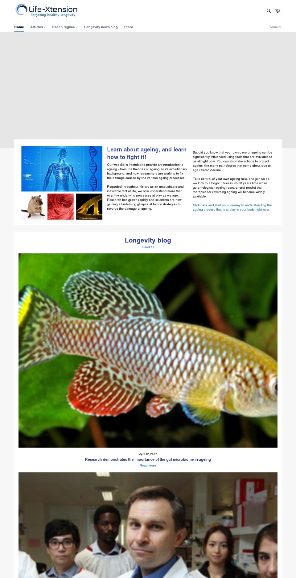 life-xtension.com — Shopify storefront screenshot