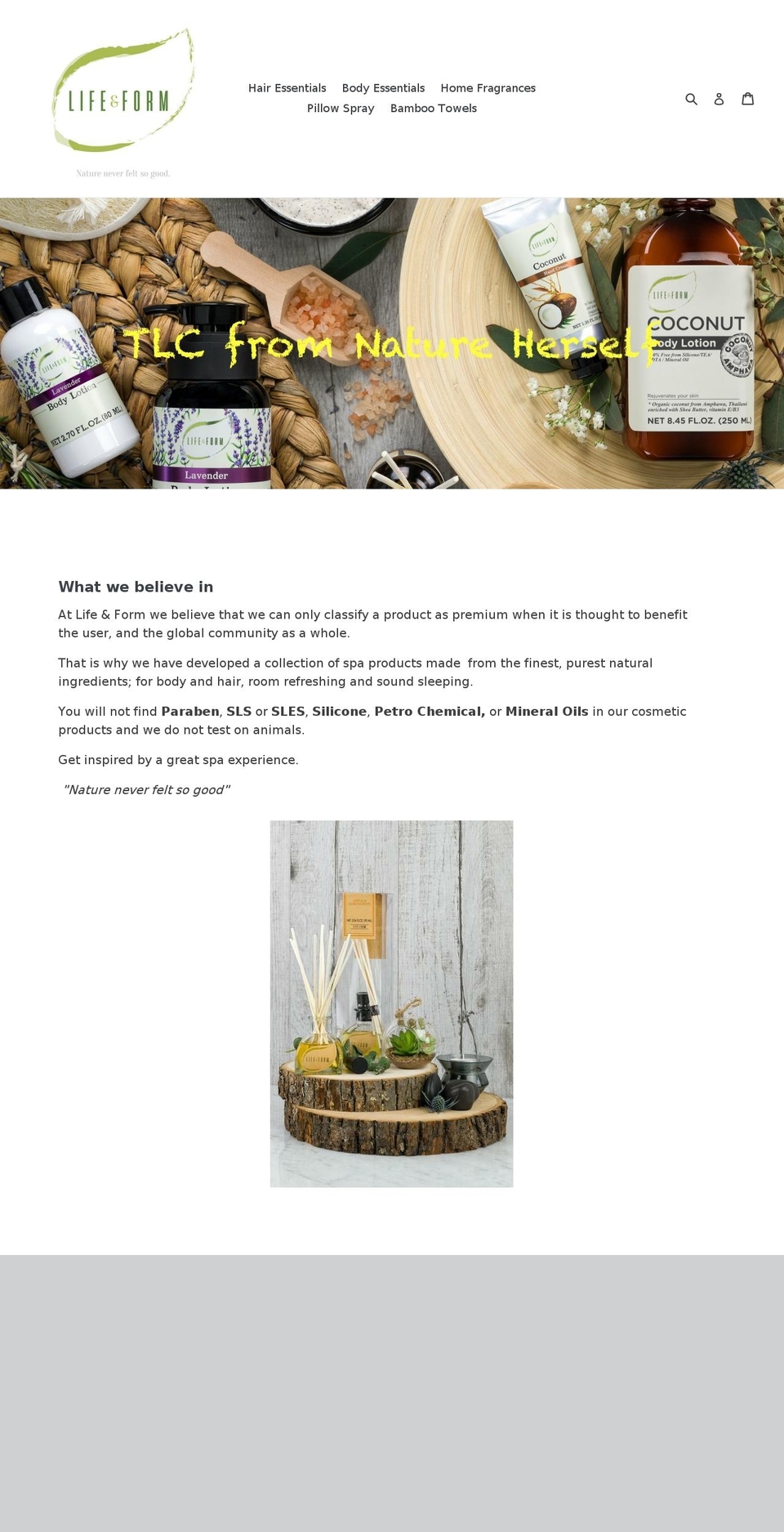 lifeandform.com — Shopify storefront screenshot