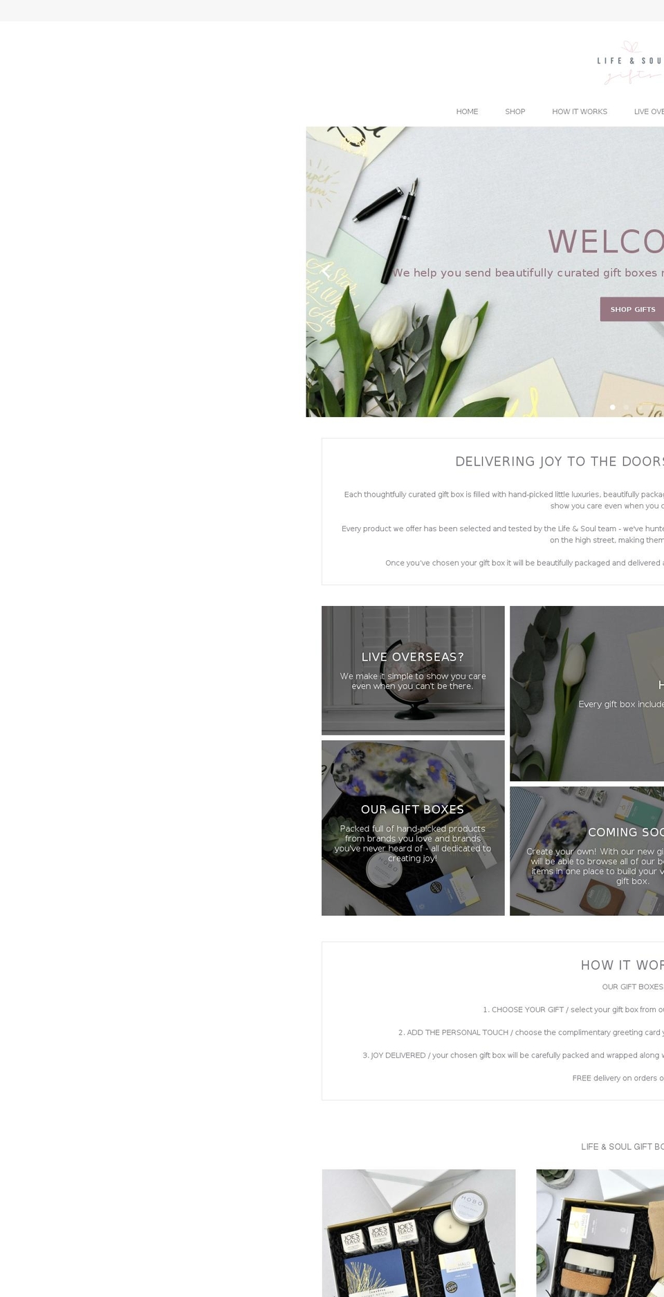 lifeandsoulgifts.com — Shopify storefront screenshot