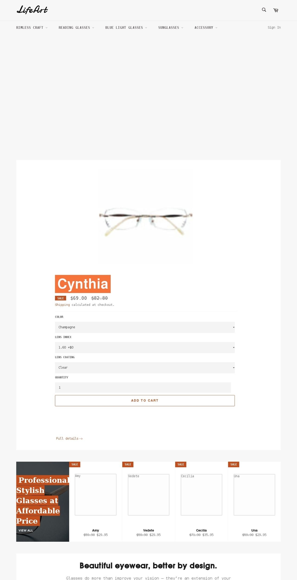 lifeartvision.com shopify website screenshot