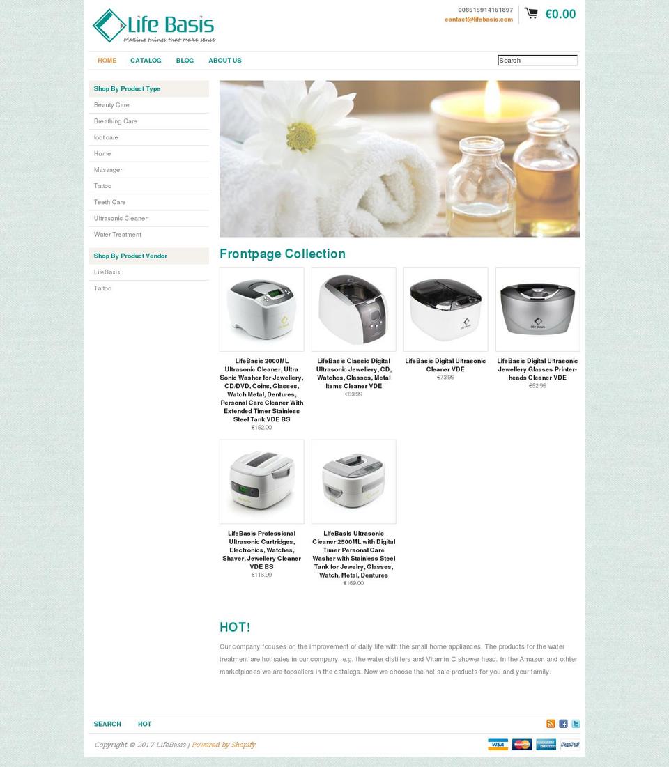 lifebasis.com shopify website screenshot