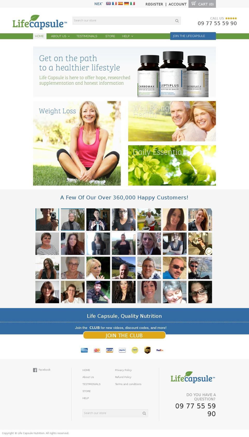 lifecapsulenutrition.myshopify.com shopify website screenshot