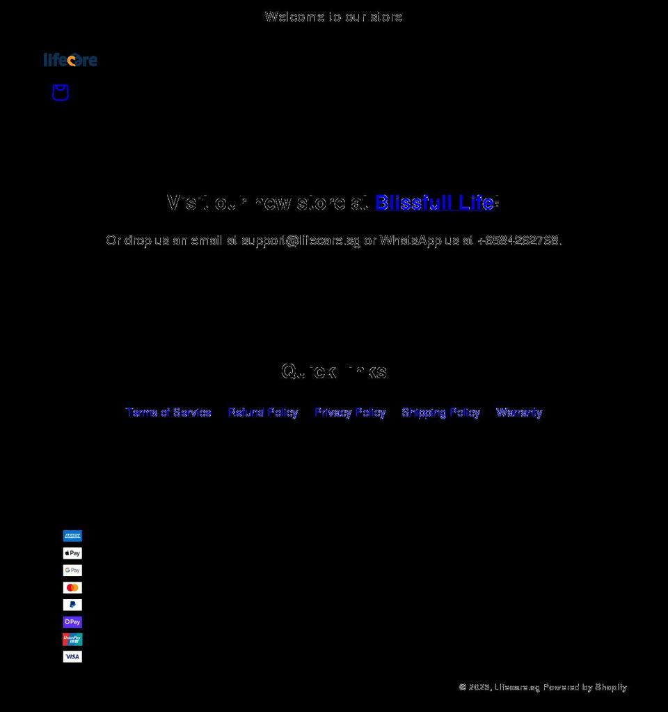 lifecare.sg shopify website screenshot