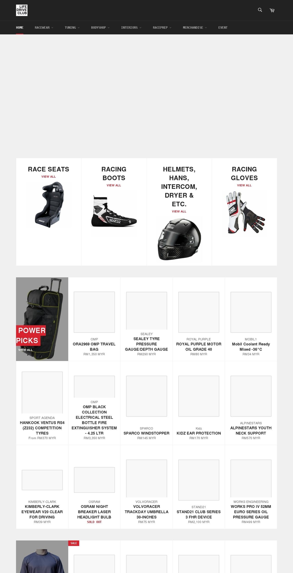 lifedriveclub.com shopify website screenshot