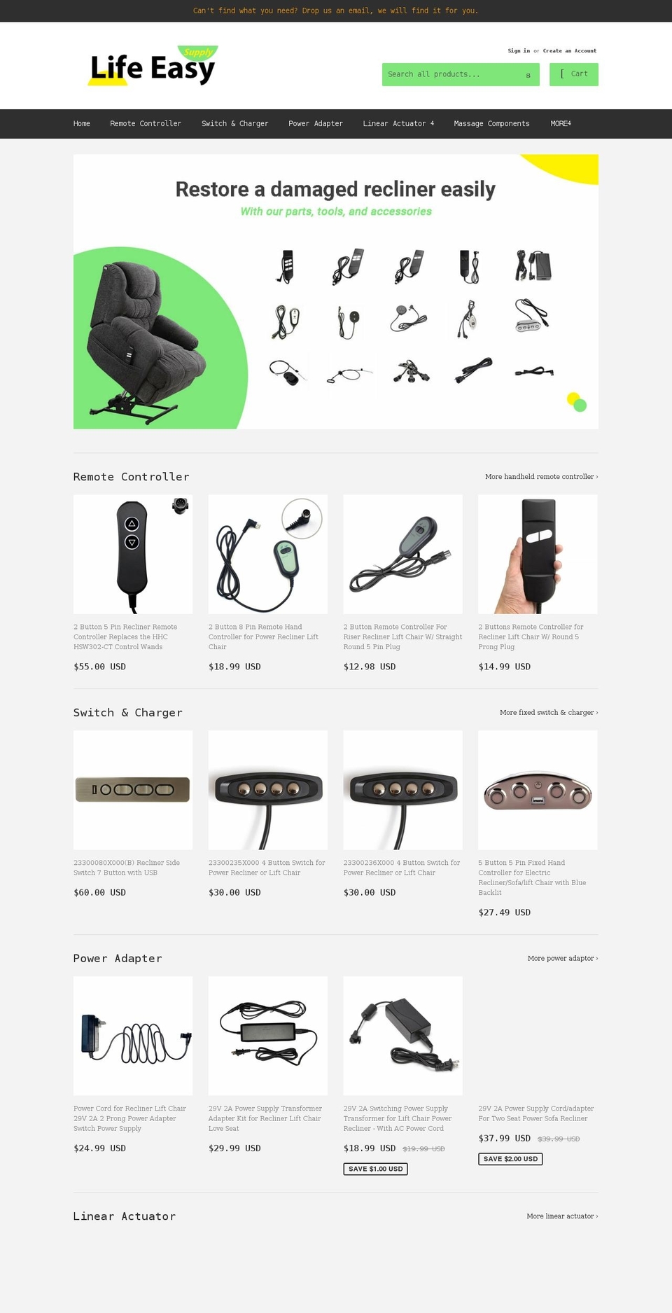 lifeeasysupply.com shopify website screenshot