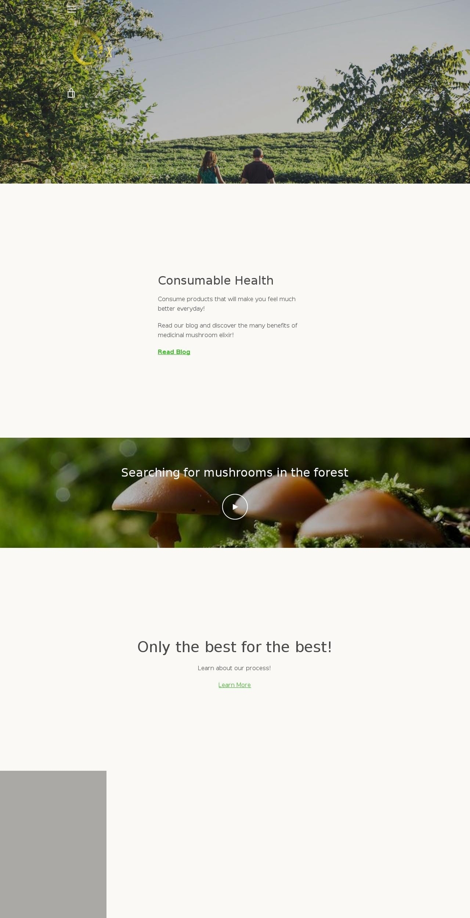 lifeelixerorganic.com — Shopify storefront screenshot