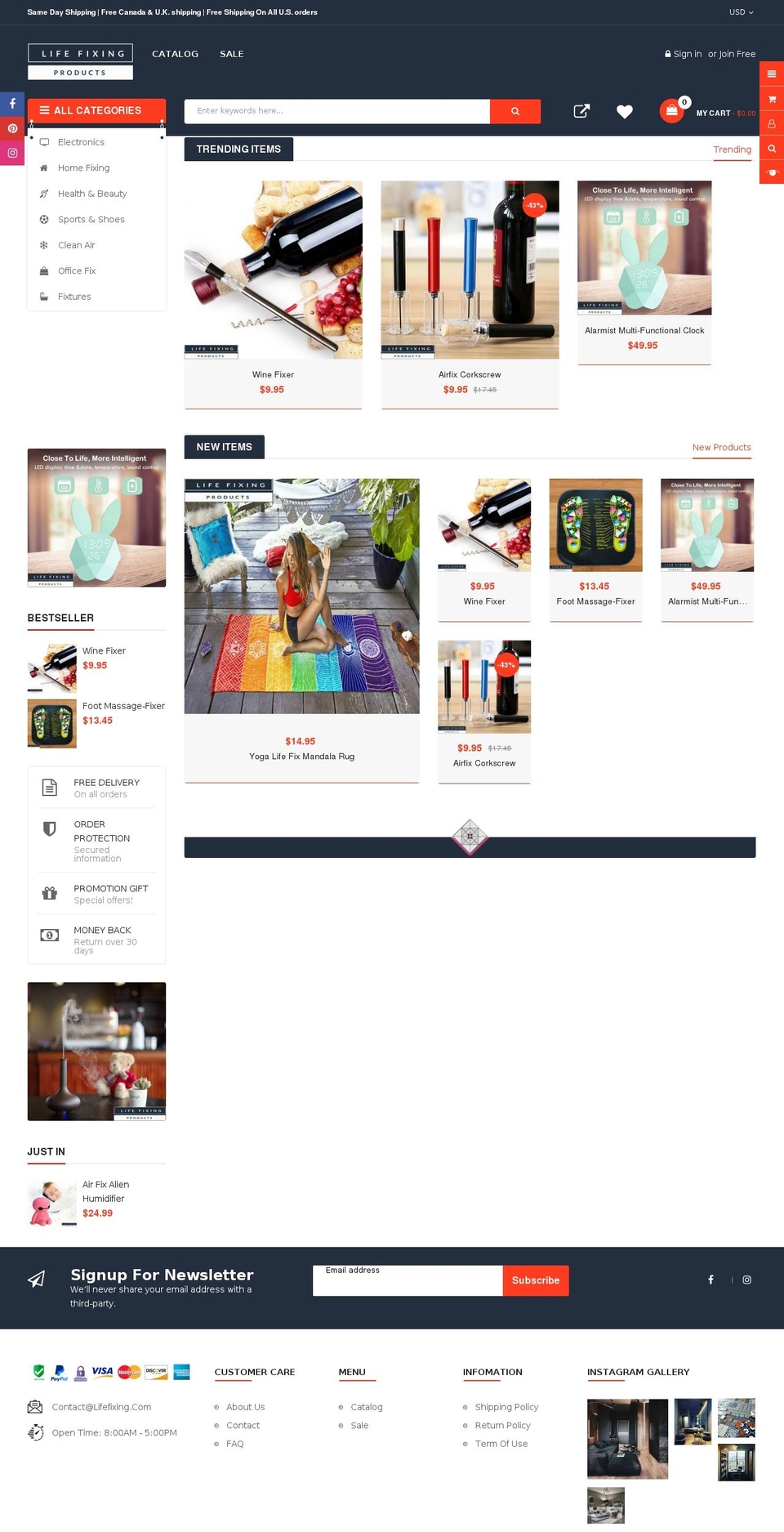 lifefixing.com — Shopify storefront screenshot