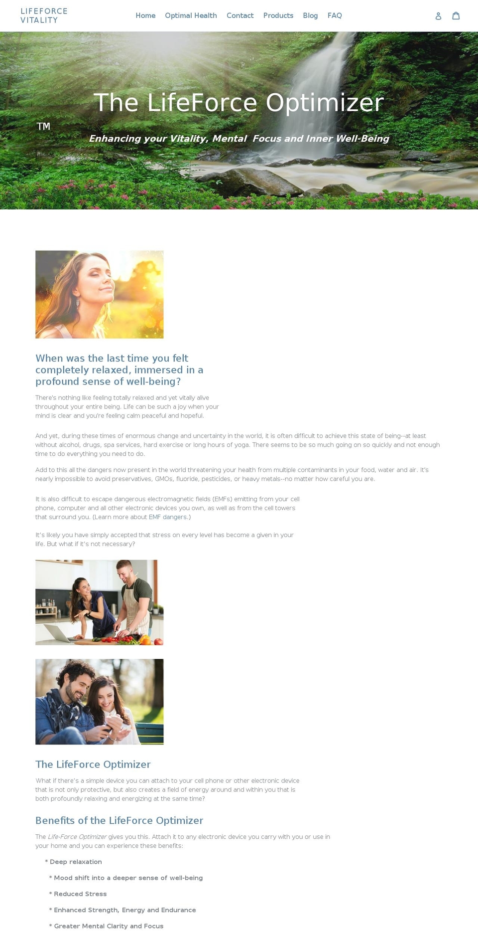 lifeforce-vitality.com shopify website screenshot