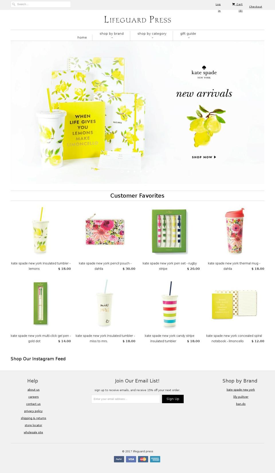 lifeguardpress.com shopify website screenshot