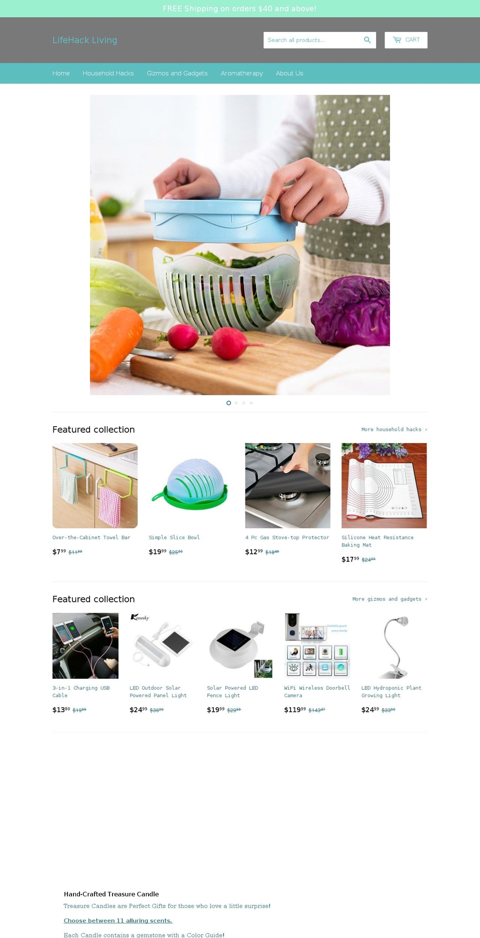 lifehackliving.com shopify website screenshot