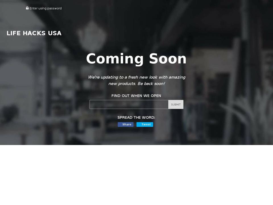lifehacksusa.com — Shopify storefront screenshot